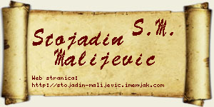 Stojadin Malijević vizit kartica
